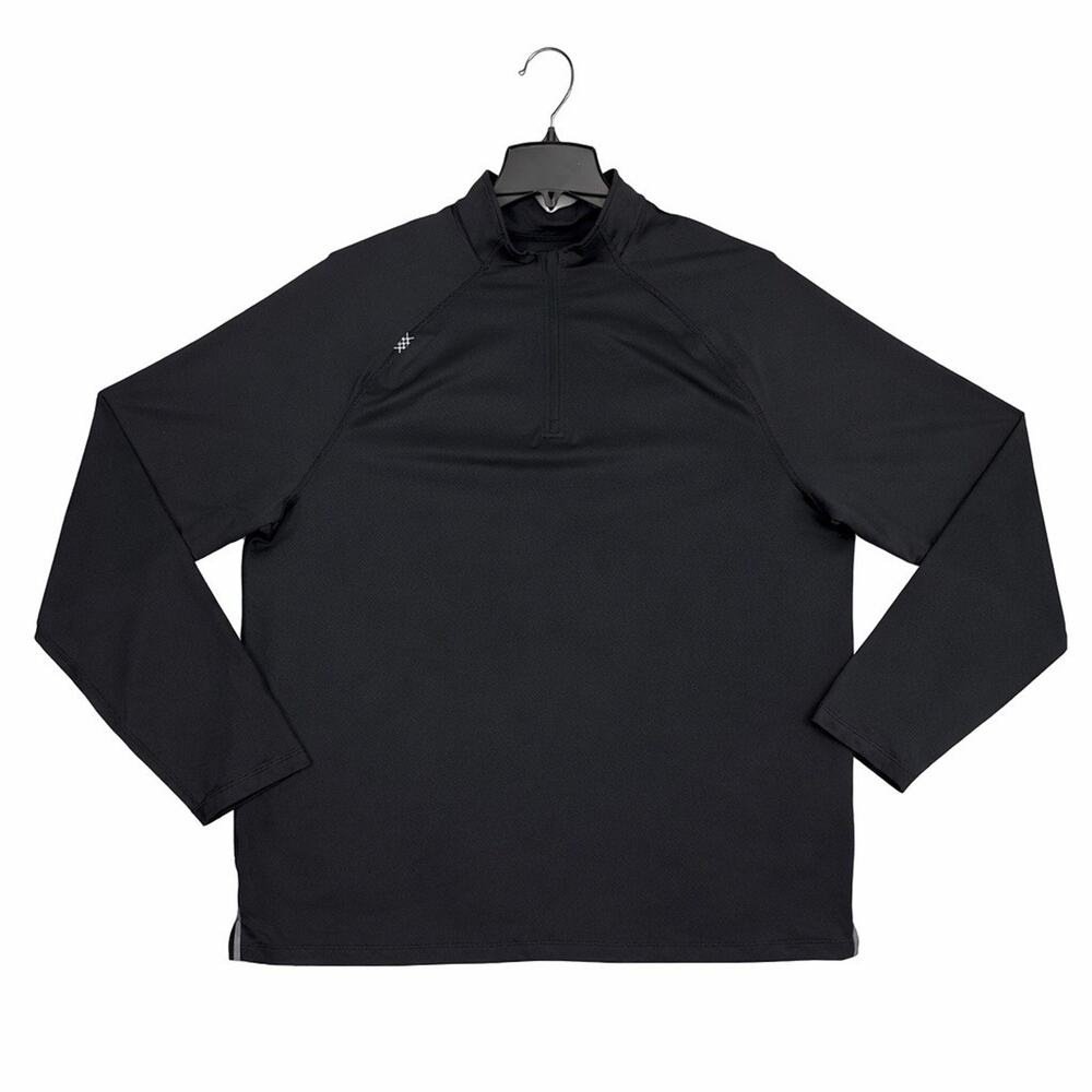 Rhone Session Pullover Mens XL Black Performance Golf 1 /4 Zip Stretch